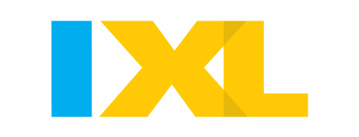 Colorful logo with stylized letters "IXL" on a white background.
