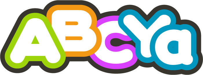 Colorful "ABCYA" logo with stylized bubble letters on a white background.