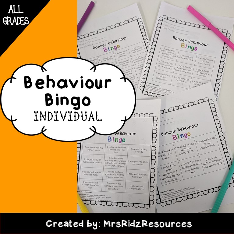 a group of four printables with a thought bubble above them