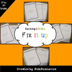 Editing and Proofreading Worksheets and Activities, Grammar & Sentence Editing