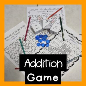 Single Digit Addition Fluency Dice Game No-Prep Printable